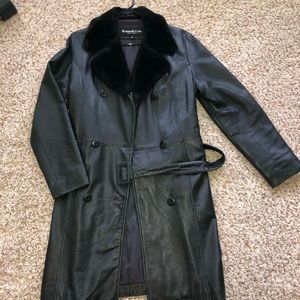 Kenneth Cole New York Leather Coat